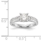 14K White Gold Diamond Peg Set Engagement Ring