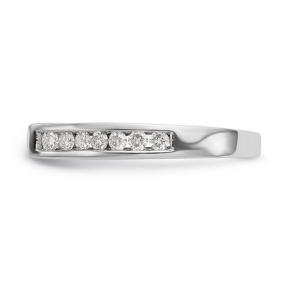 14K White Gold Diamond Peg Set CZ Engagement Ring