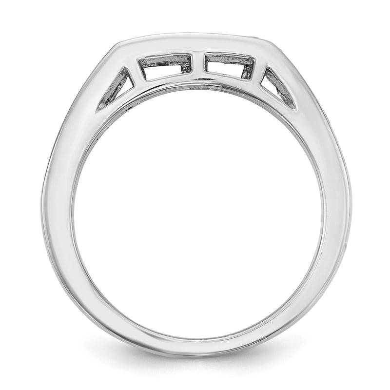 14k White Gold Diamond Wedding Band