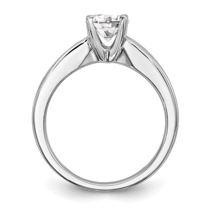 14K White Gold Simulated Diamond Engagement Ring