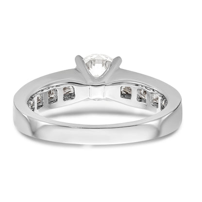 14K White Gold Simulated Diamond Engagement Ring