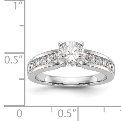 14K White Gold Simulated Diamond Engagement Ring