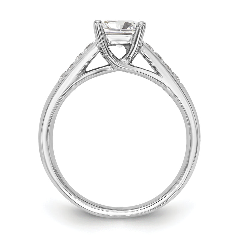 14K White Gold Simulated Diamond Engagement Ring