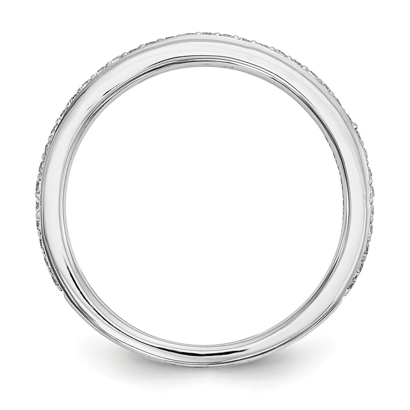 14k White Gold Diamond Wedding Band