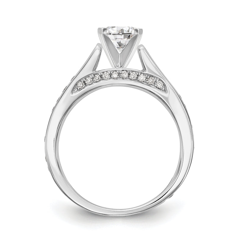 14K White Gold Simulated Diamond Engagement Ring