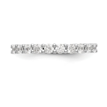 14K White Gold Diamond Peg Set Engagement Ring