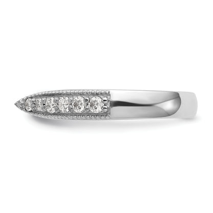 14K White Gold Diamond Peg Set Engagement Ring