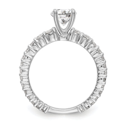 14k White Gold Simulated Diamond Engagement Ring