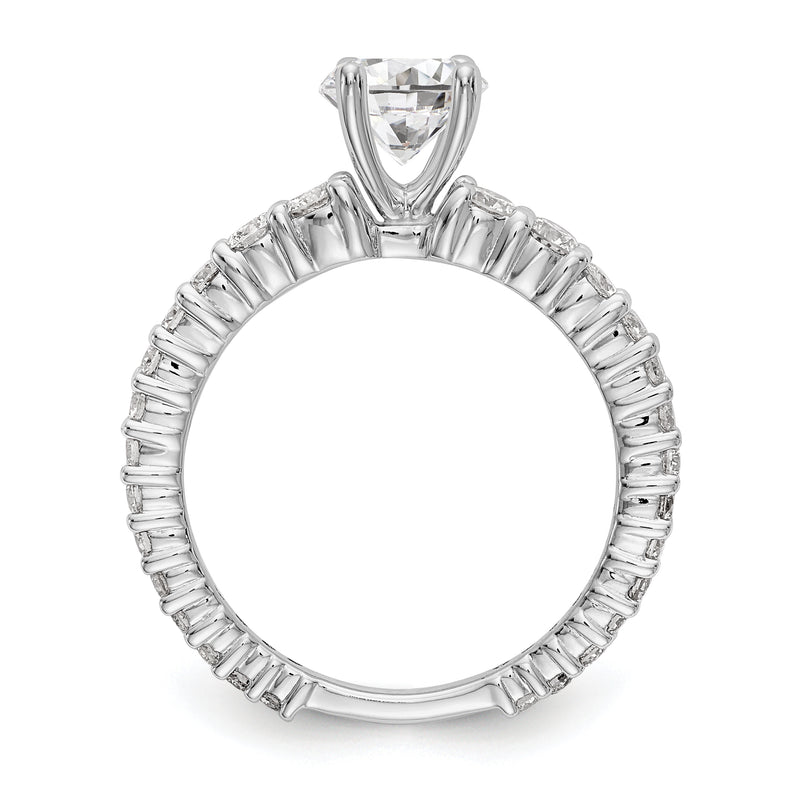 14k White Gold Simulated Diamond Engagement Ring