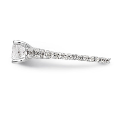14k White Gold Simulated Diamond Engagement Ring