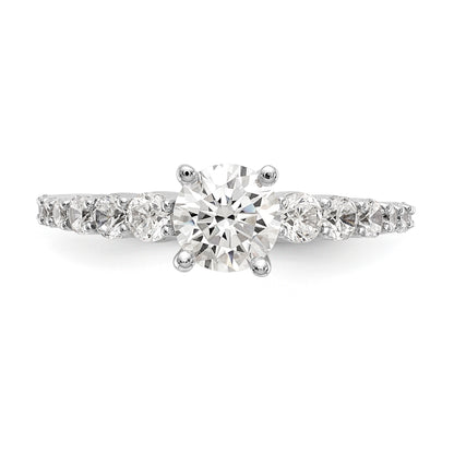 14k White Gold Simulated Diamond Engagement Ring