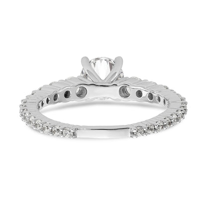 14k White Gold Simulated Diamond Engagement Ring