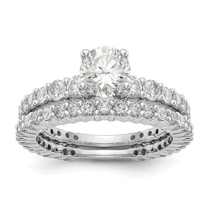 14k White Gold Simulated Diamond Engagement Ring