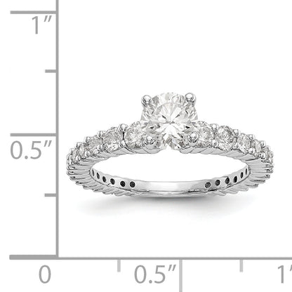 14k White Gold Simulated Diamond Engagement Ring