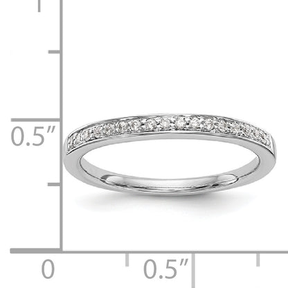 14K White Gold Diamond Wedding Band