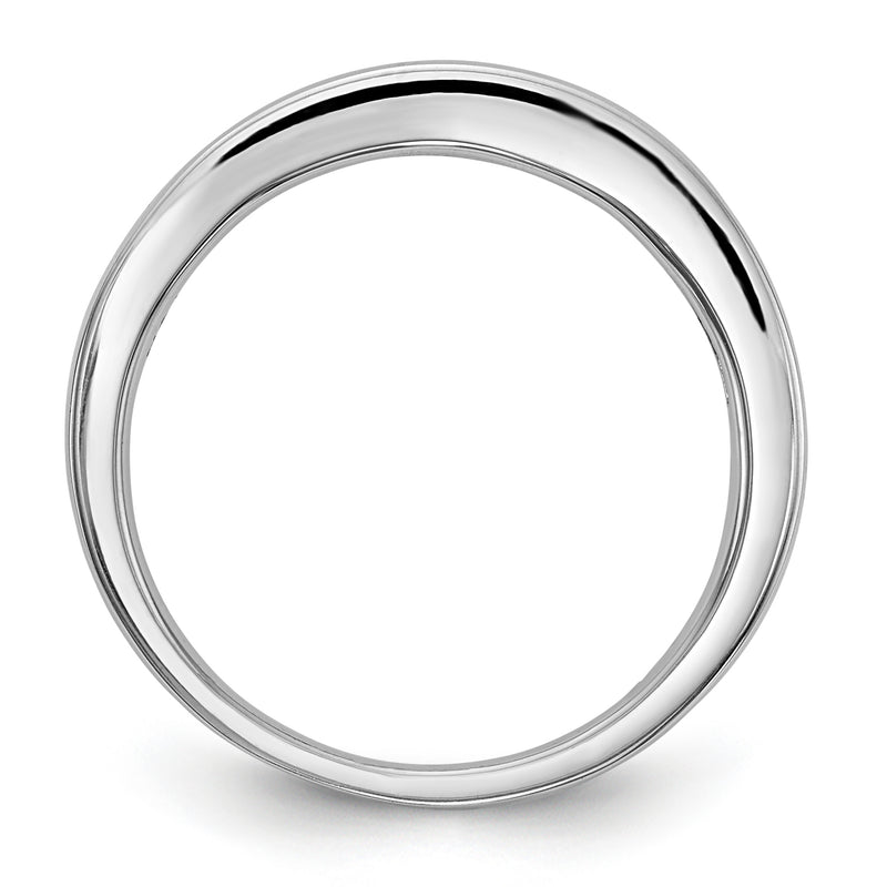 14K White Gold Diamond Wedding Band