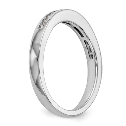 14K White Gold Diamond Wedding Band