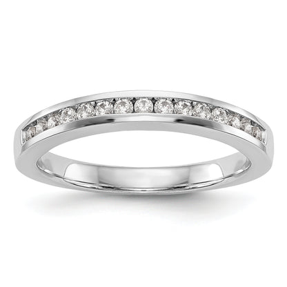 14K White Gold Diamond Wedding Band