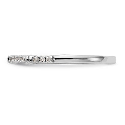 14K White Gold Diamond Wedding Band