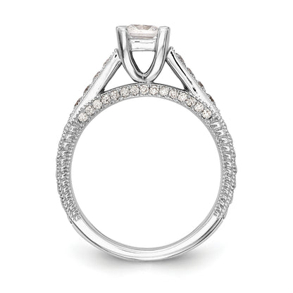 14K White Gold Simulated Diamond Engagement Ring