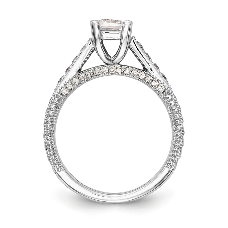 14K White Gold Simulated Diamond Engagement Ring