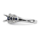 14K White Gold Diamond and Sapphire CZ Engagement Ring