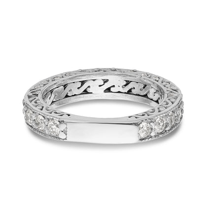 14k White Gold Diamond Wedding Band