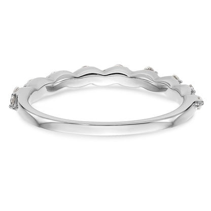 14k White Gold Diamond Wedding Band