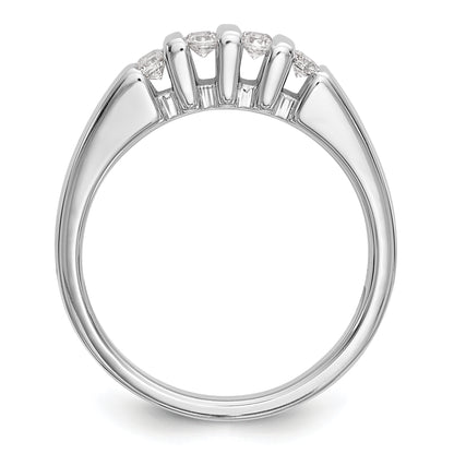 14k White Gold Diamond Wedding Band