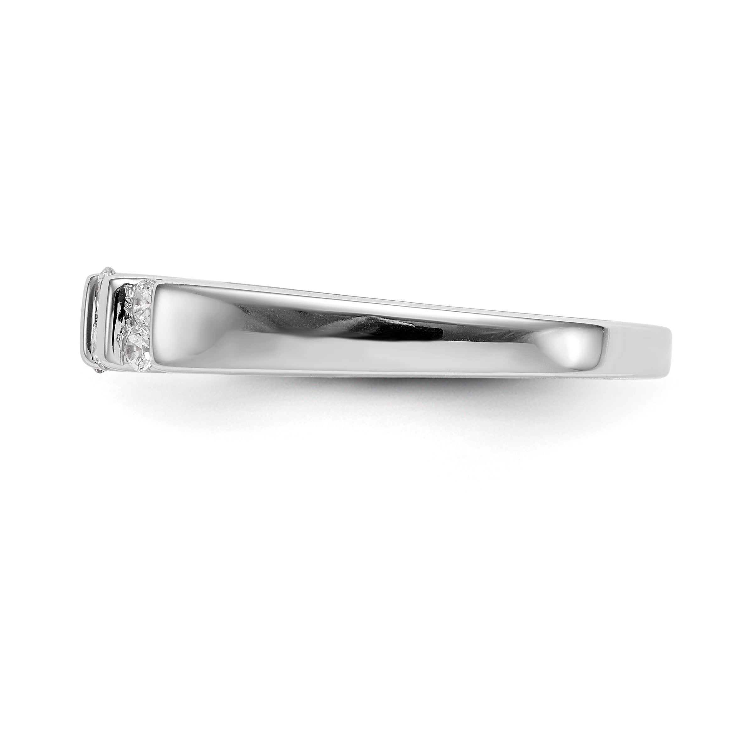 14k White Gold Diamond Wedding Band