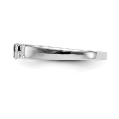 14k White Gold Diamond Wedding Band