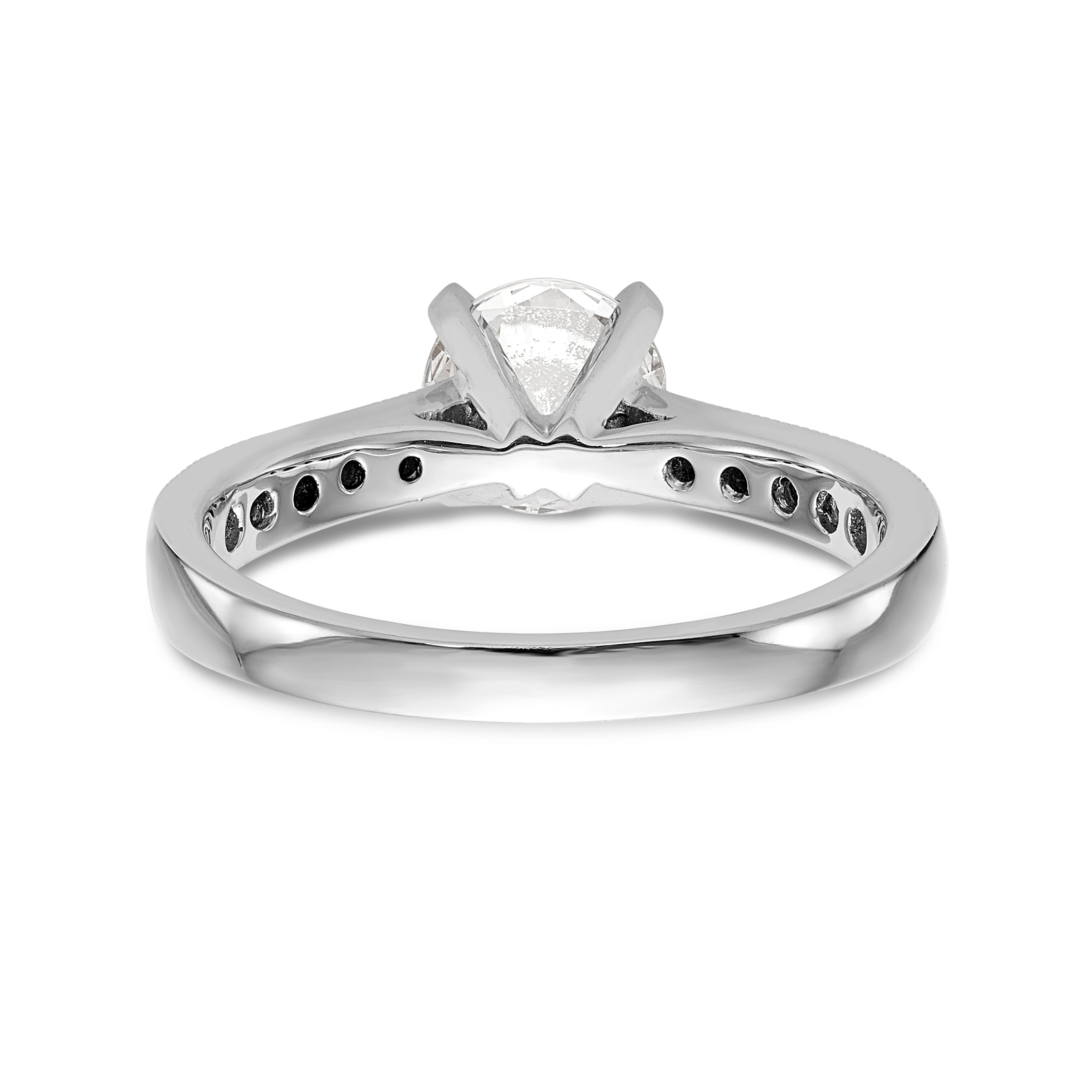 14K White Gold Simulated Diamond Engagement Ring