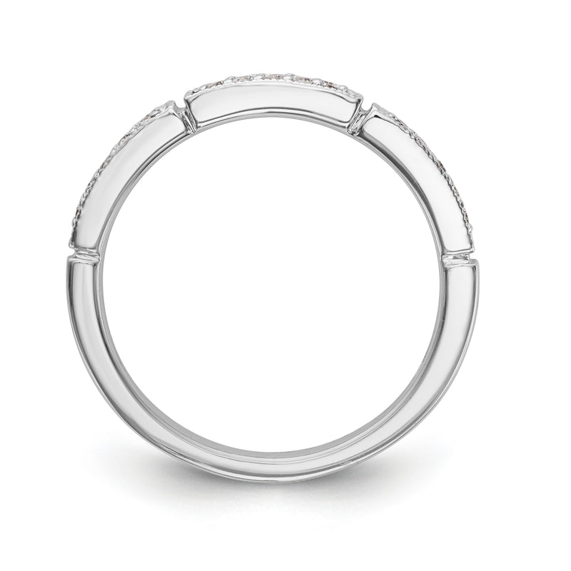 14k White Gold Diamond Wedding Band