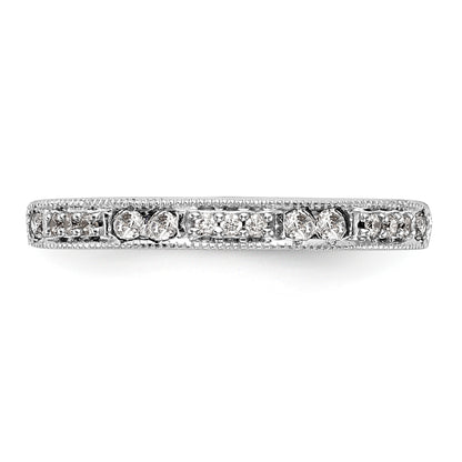 14k White Gold Diamond Wedding Band