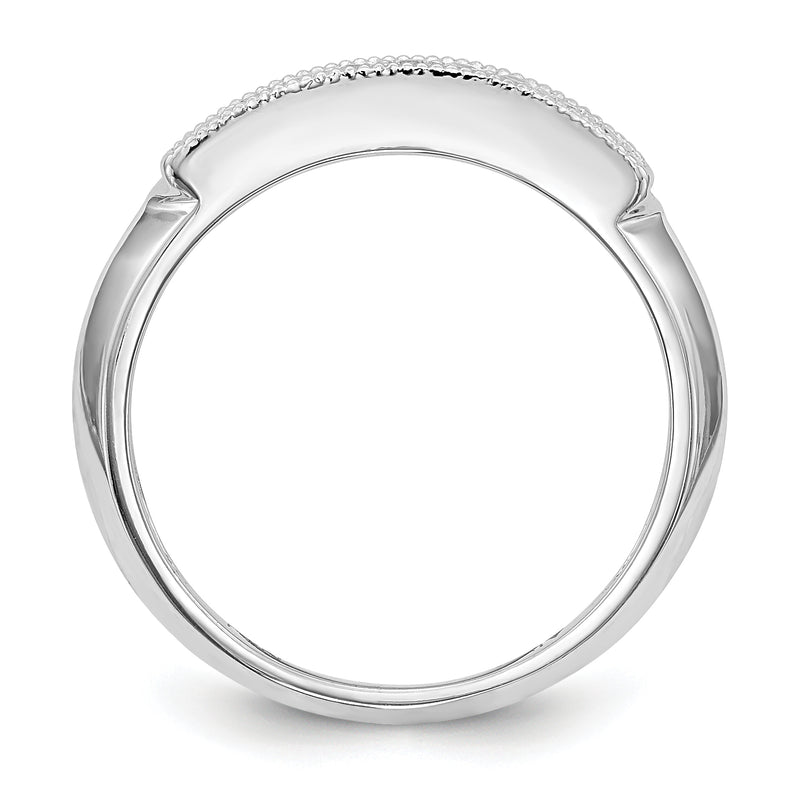 14k White Gold Diamond Wedding Band