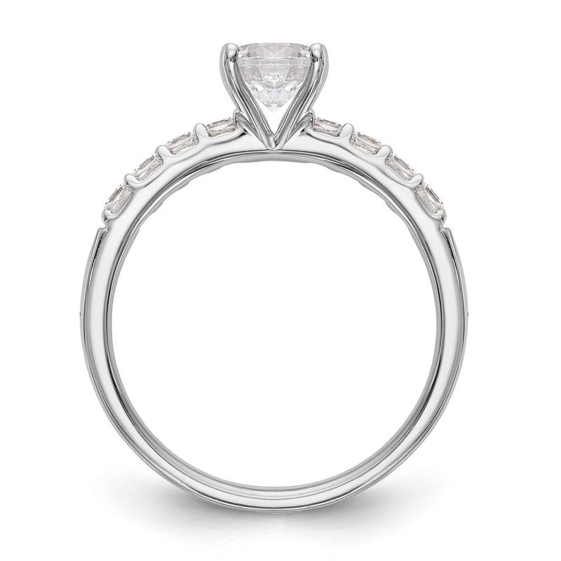 14K White Gold Simulated Diamond Engagement Ring
