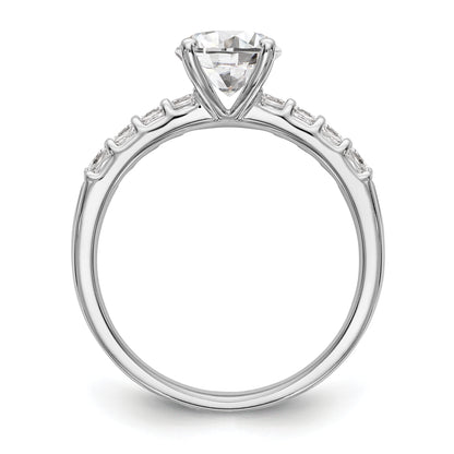 14K White Gold Simulated Diamond Engagement Ring