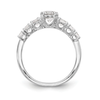 14K White Gold Simulated Diamond Engagement Ring