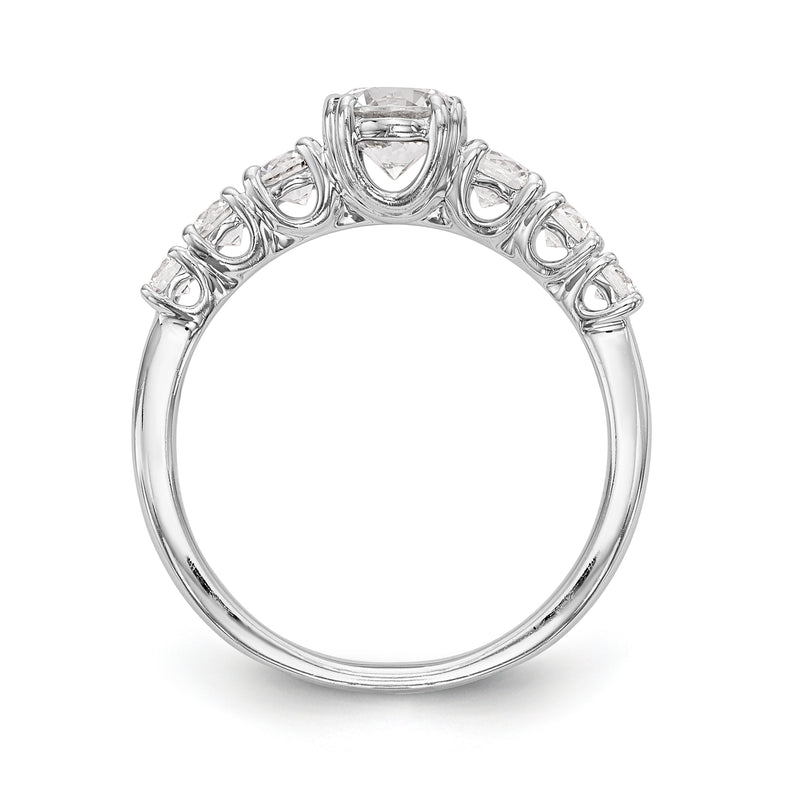 14K White Gold Simulated Diamond Engagement Ring