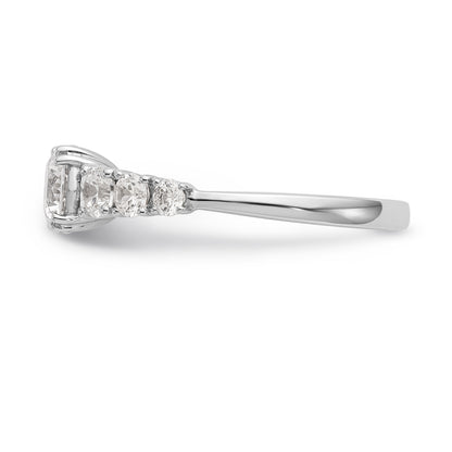 14K White Gold Simulated Diamond Engagement Ring