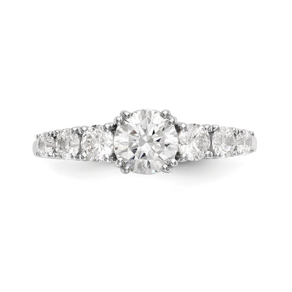 14K White Gold Simulated Diamond Engagement Ring