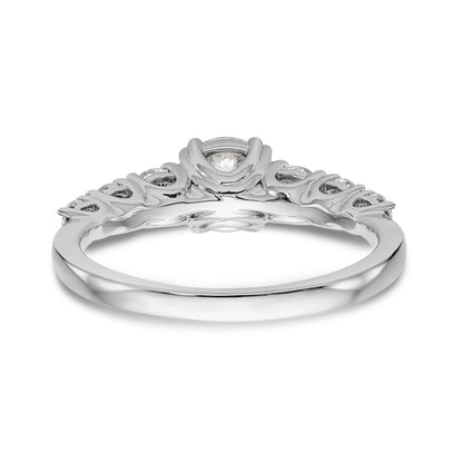 14K White Gold Simulated Diamond Engagement Ring