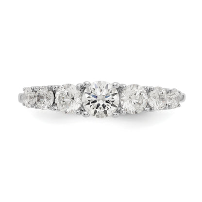 14K White Gold Simulated Diamond Engagement Ring
