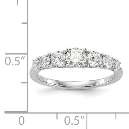 14K White Gold Simulated Diamond Engagement Ring