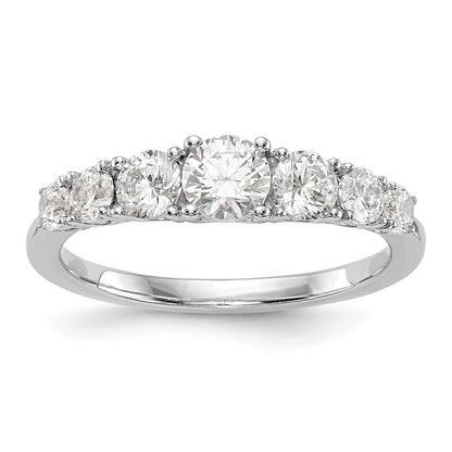 14K White Gold Simulated Diamond Engagement Ring