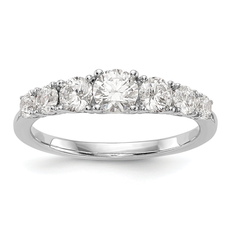 14K White Gold Simulated Diamond Engagement Ring
