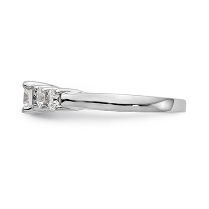 14K White Gold Simulated Diamond Engagement Ring