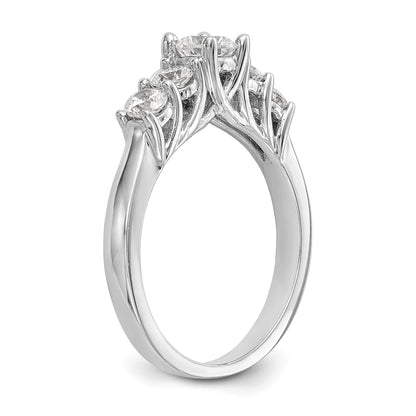 14K White Gold Simulated Diamond Engagement Ring
