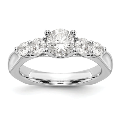 14K White Gold Simulated Diamond Engagement Ring
