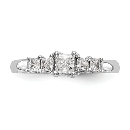 14K White Gold Simulated Diamond Engagement Ring